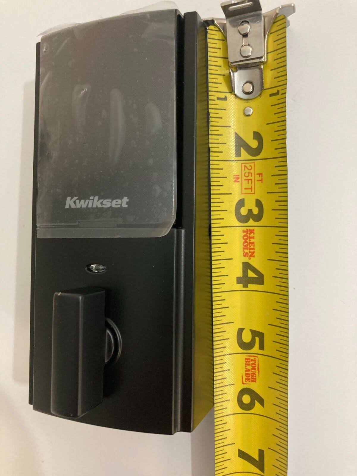 Kwikset SmartCode 914 Zigbee 3.0 Contemporary Matte Black Single Cylinder Electronic Deadbolt Featuring SmartKey Security