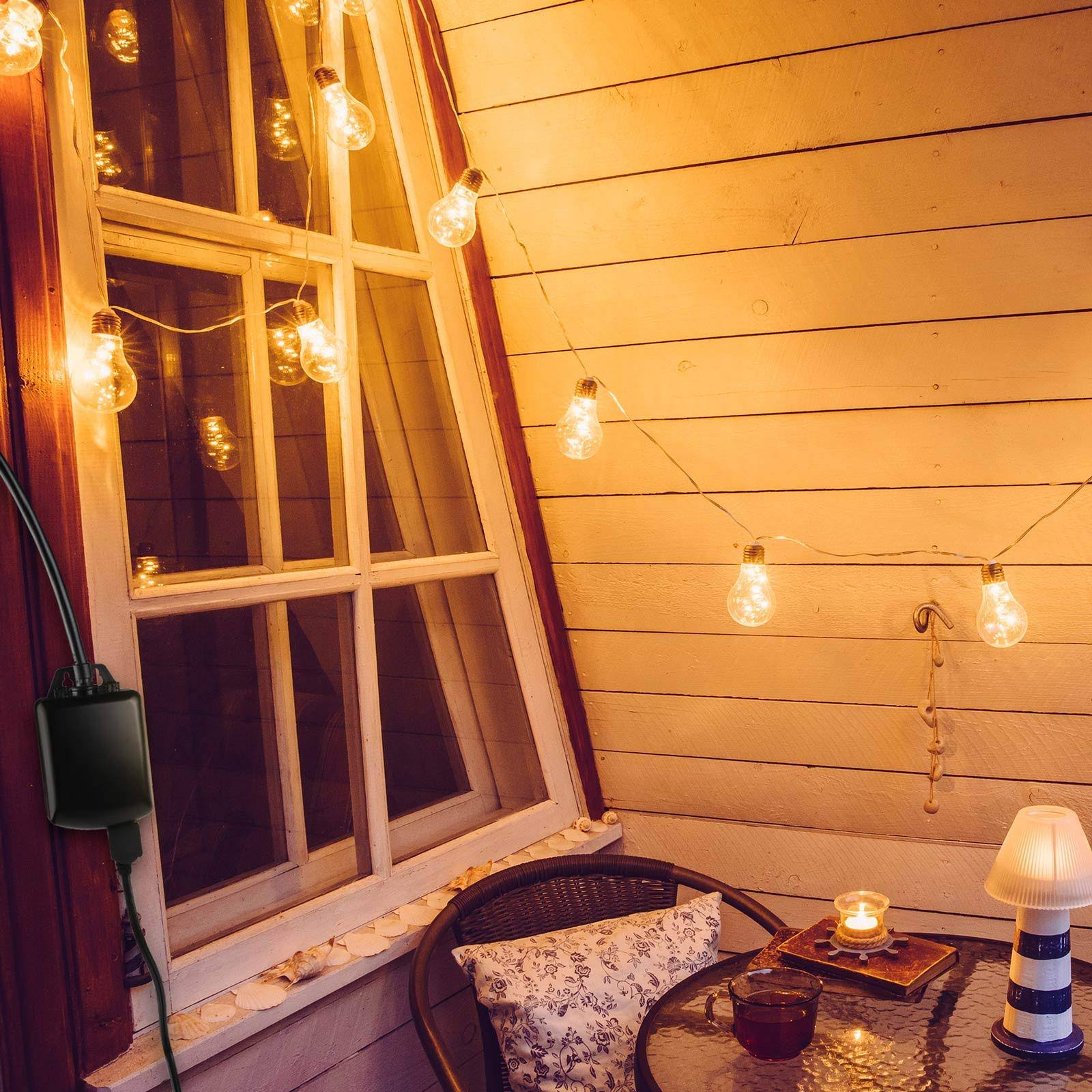 BN-LINK 7 Day Outdoor Heavy Duty Digital Programmable Timer, Dual Outlet, Weatherproof, 1875W 1/2HP