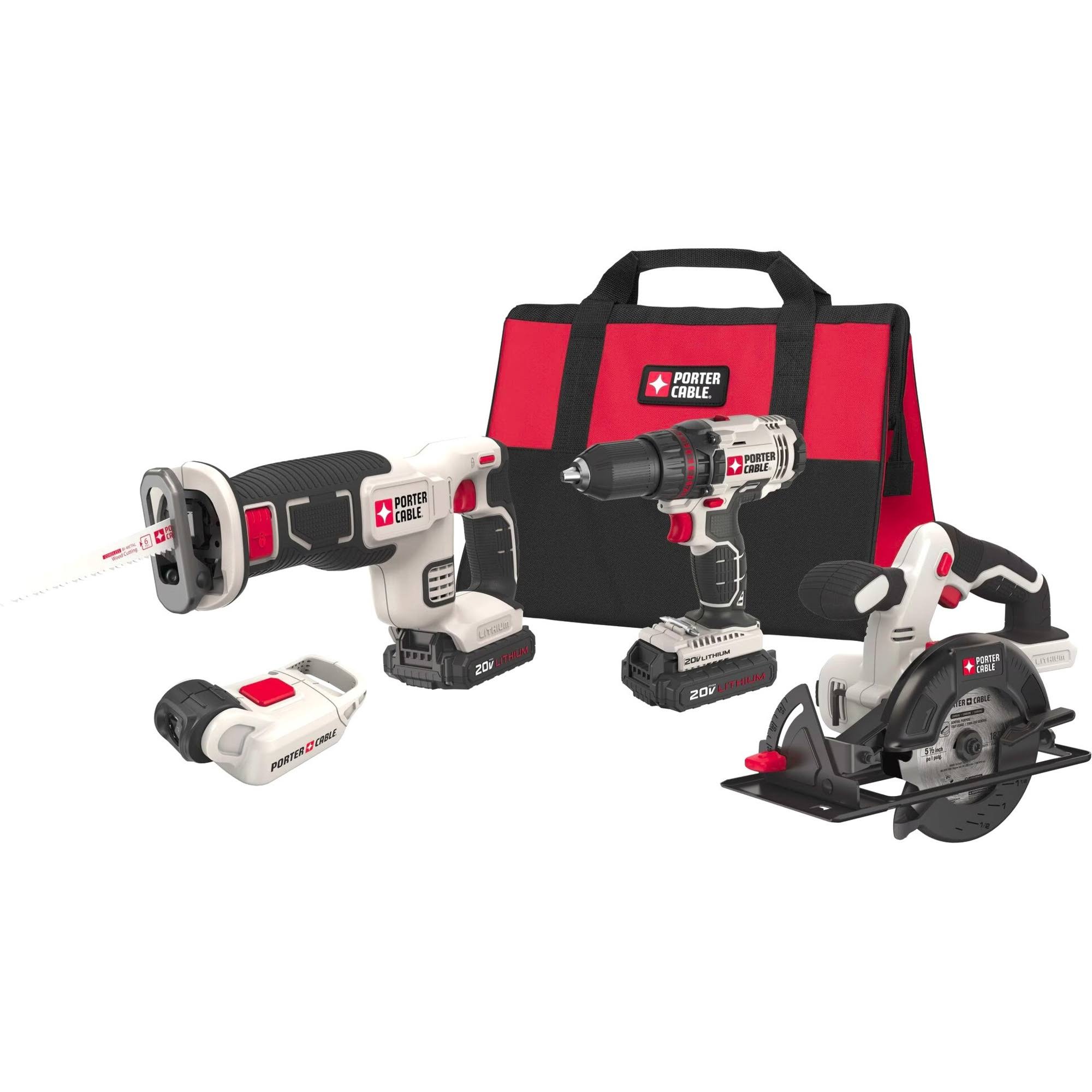 Porter-Cable PCCK616L4 20V Max Lithium Ion 4-Tool Combo Kit