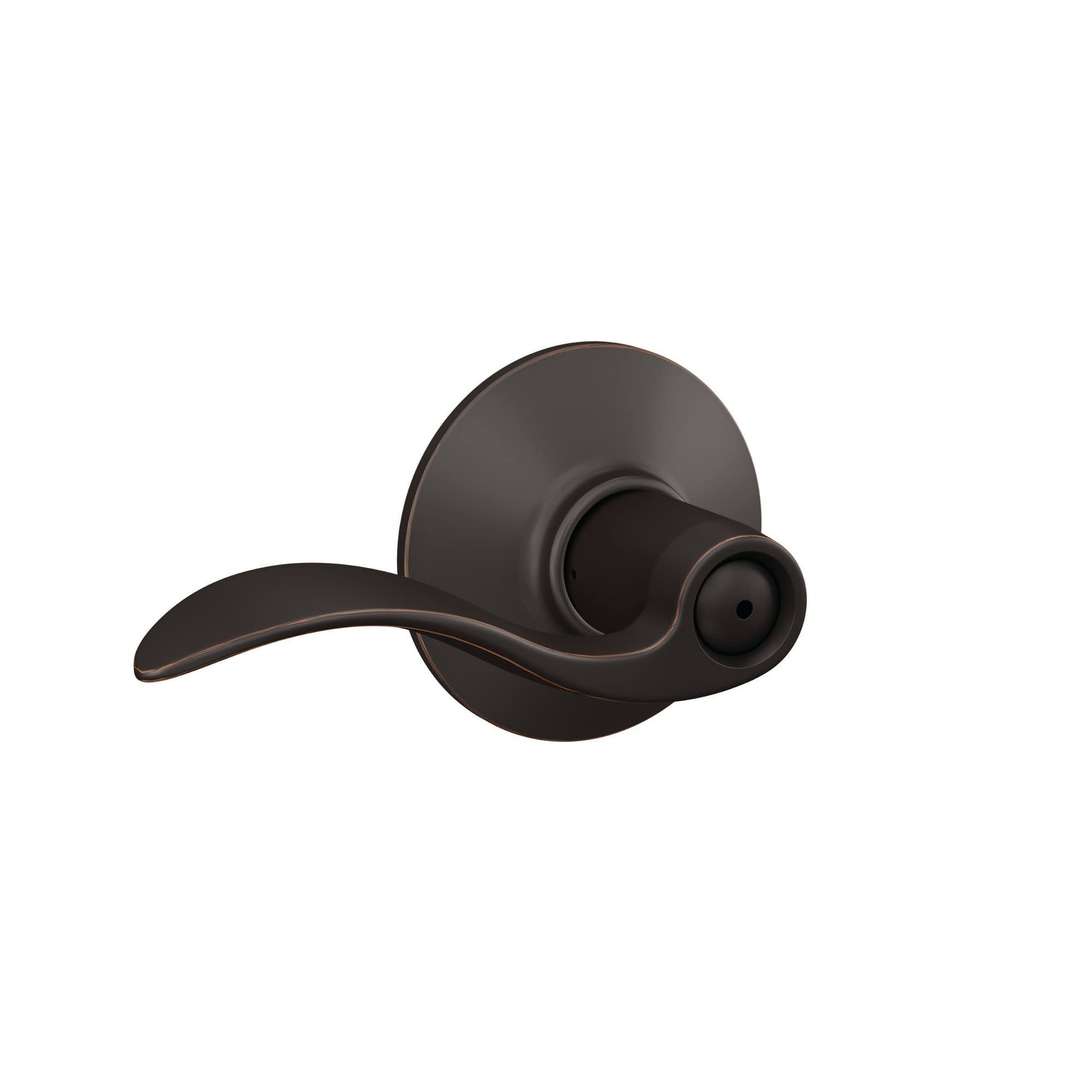 Schlage Accent Privacy Lever Aged Bronze