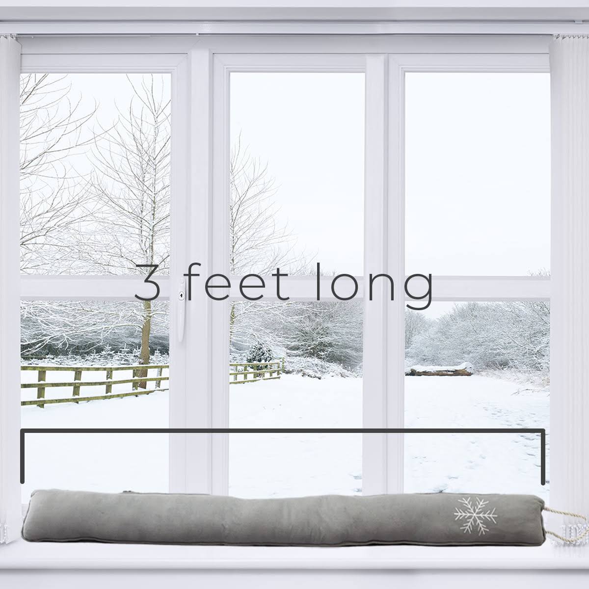 Simply Genius 36 inch Window Door Draft Stopper, Guard, Blocker, 1 or 2pk, Gray