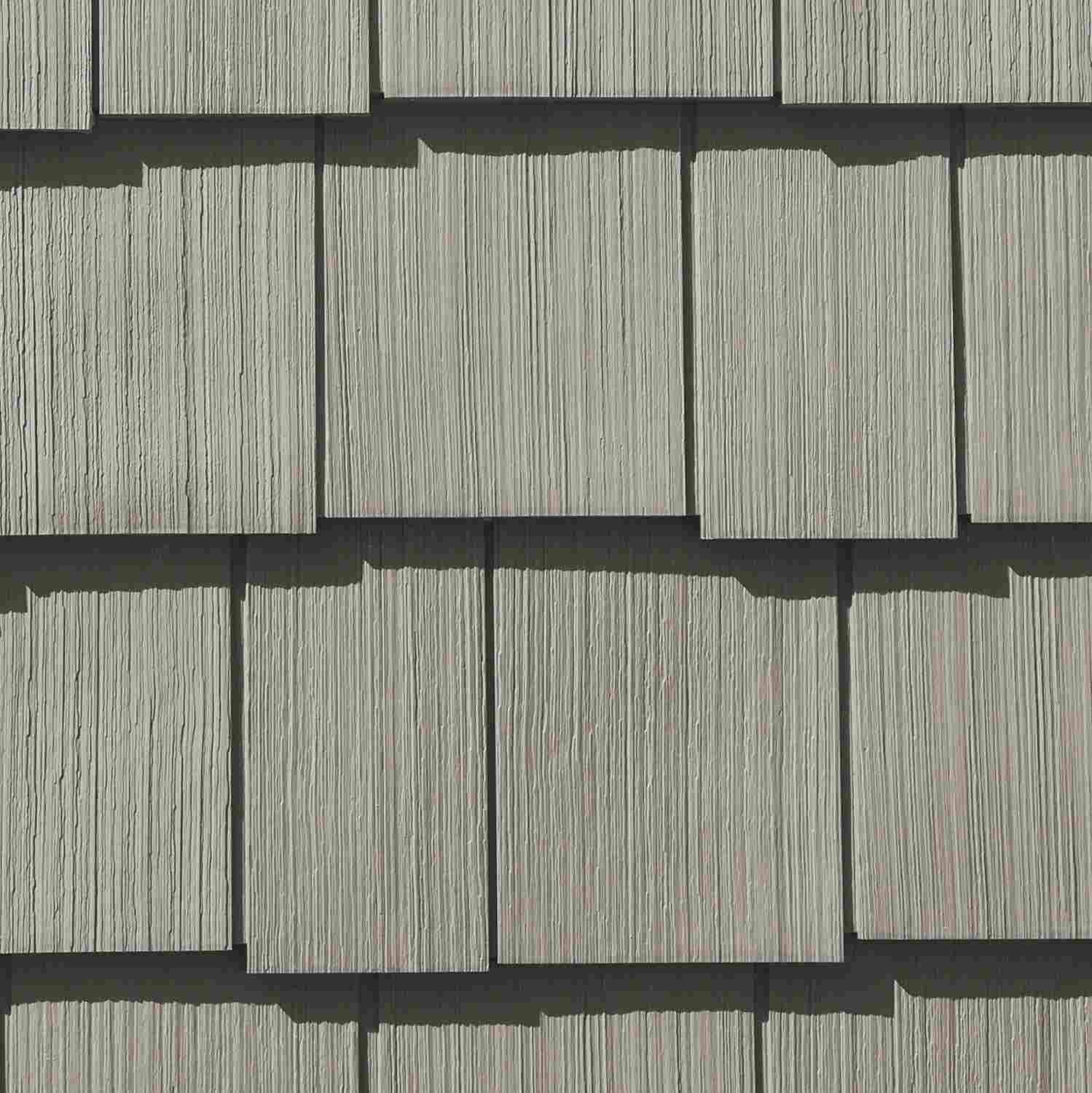 Cedar Impressions Double 7in. Staggered Perfection Shingle Siding (1/2 Square) Granite Gray 3014334