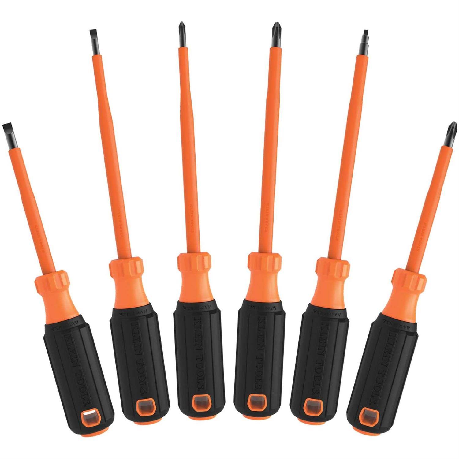 Klein Tools 6-Piece Plastic Handle Insulated Assorted Screwdriver | 85076INSR