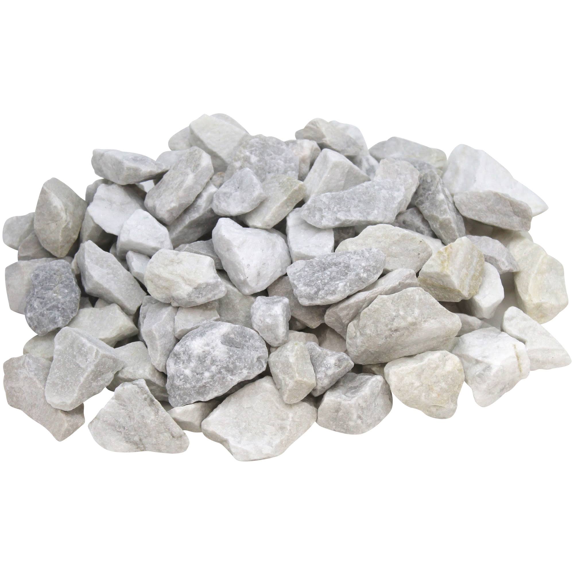 Rainforest Outdoor Decorative Stone Natural Stone White Marble Chips 30 lbs