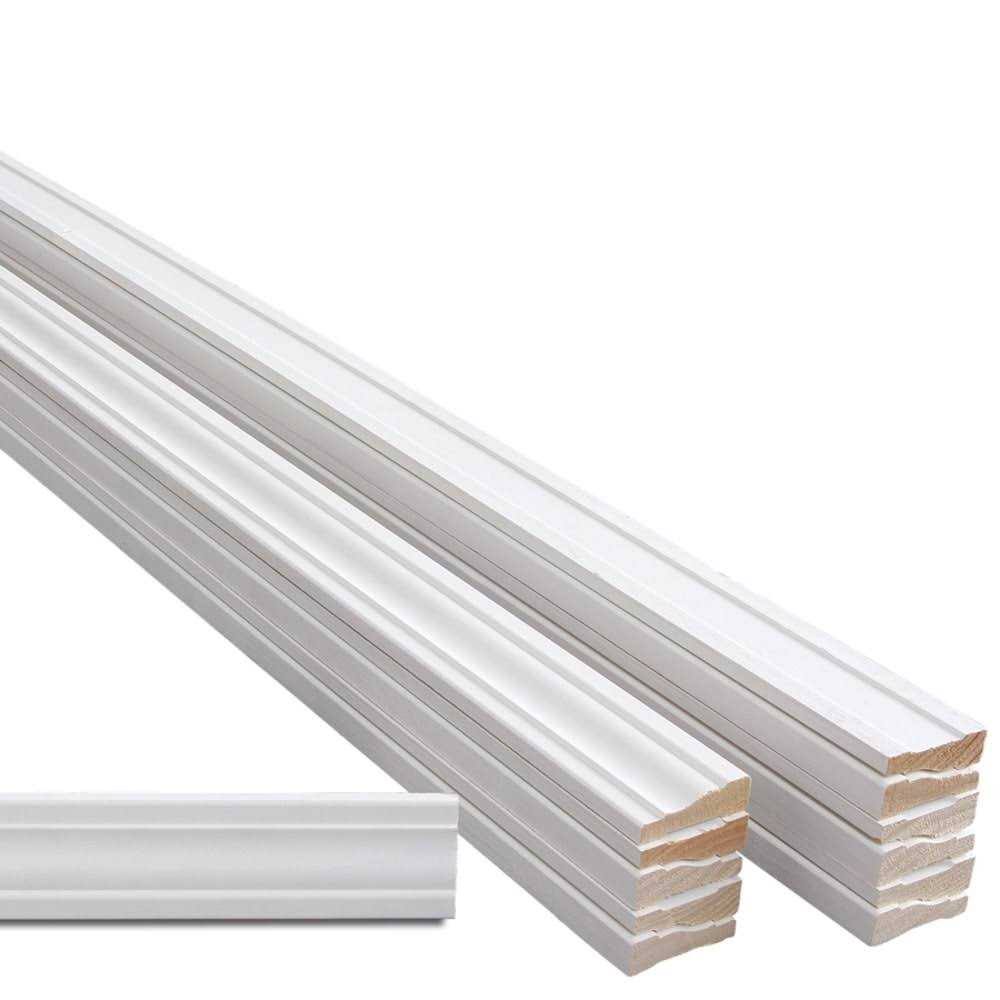EverTrue 11/16-in x 2-1/4-in x 7-ft Primed Pine Wood Casing (12-Pack) in White | C 35670FJPMD
