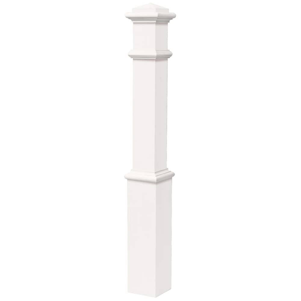 Creative Stair Parts 5.5-in x 56-in Primed Poplar Wood Stair Newel Post in White | 4191 56 ETPMD