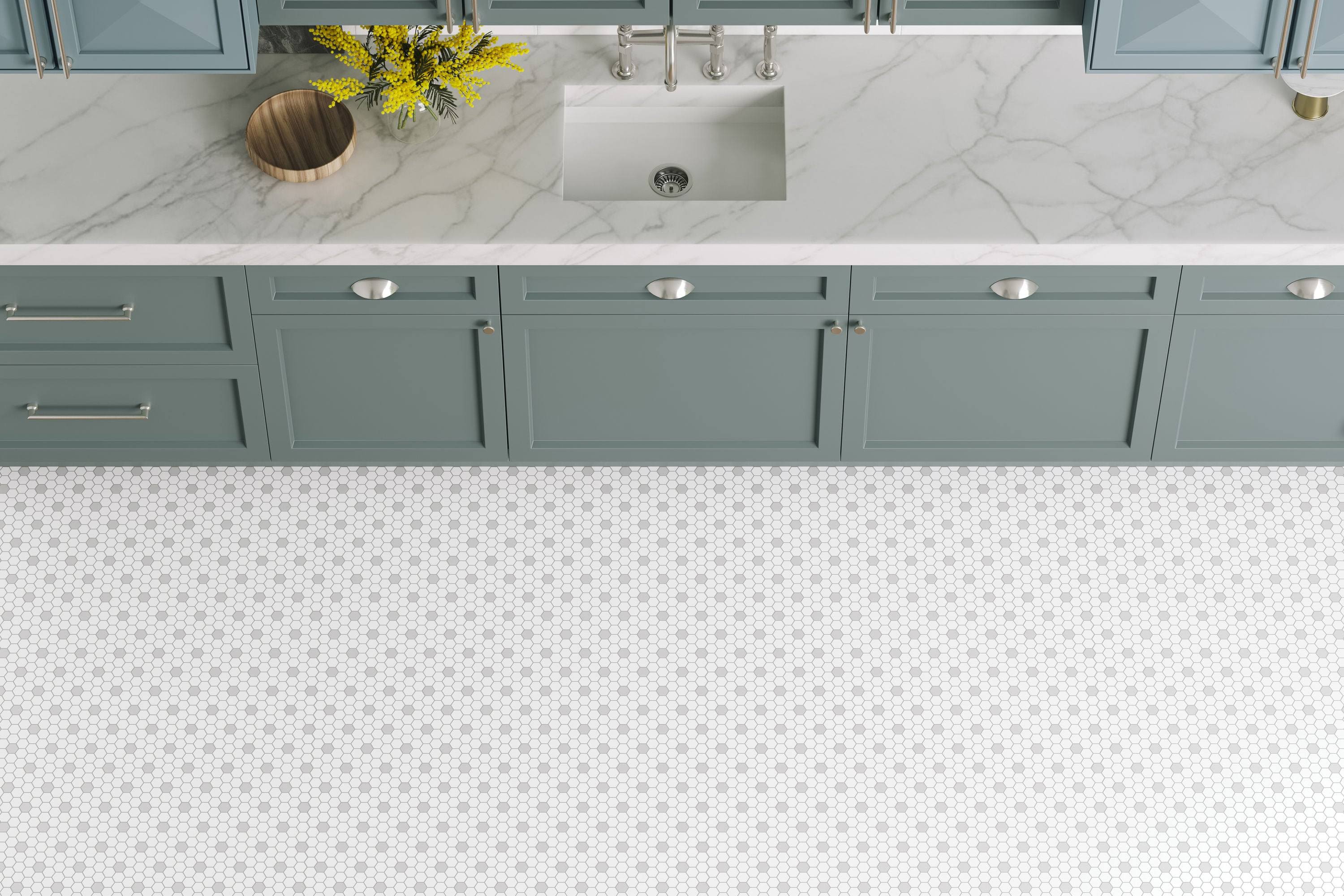 Satori Hudson 10-in x 12-in Matte Porcelain Hexagon Floor and Wall Tile (0.82-sq. ft/ Piece)