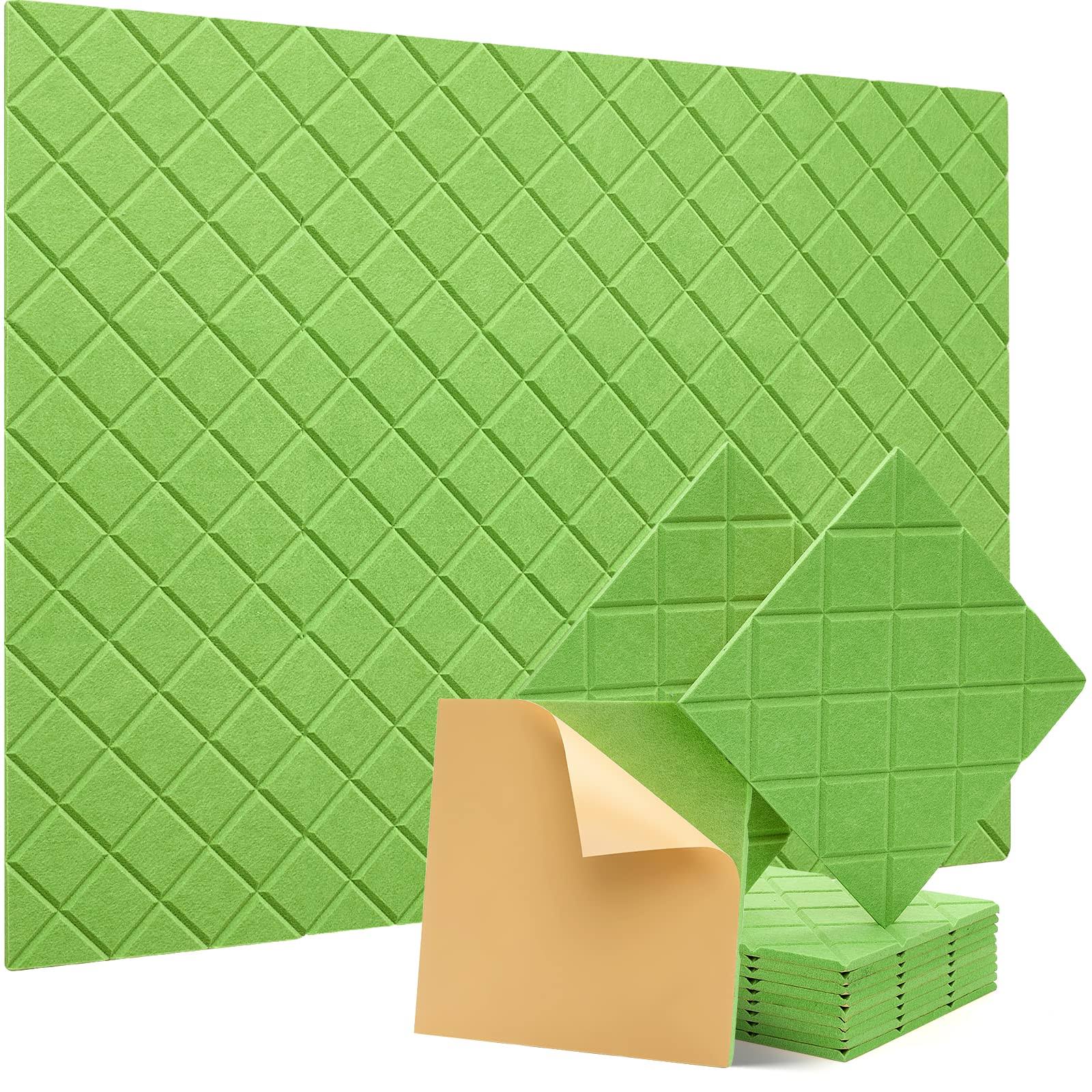 Soundproof Wall Panels, Kuchoow 12 Pack Noise Cancelling Wall Panels, Self Adhesive Sound Absorbing Panels, Acoustic Panels Sound Dampening Panels for