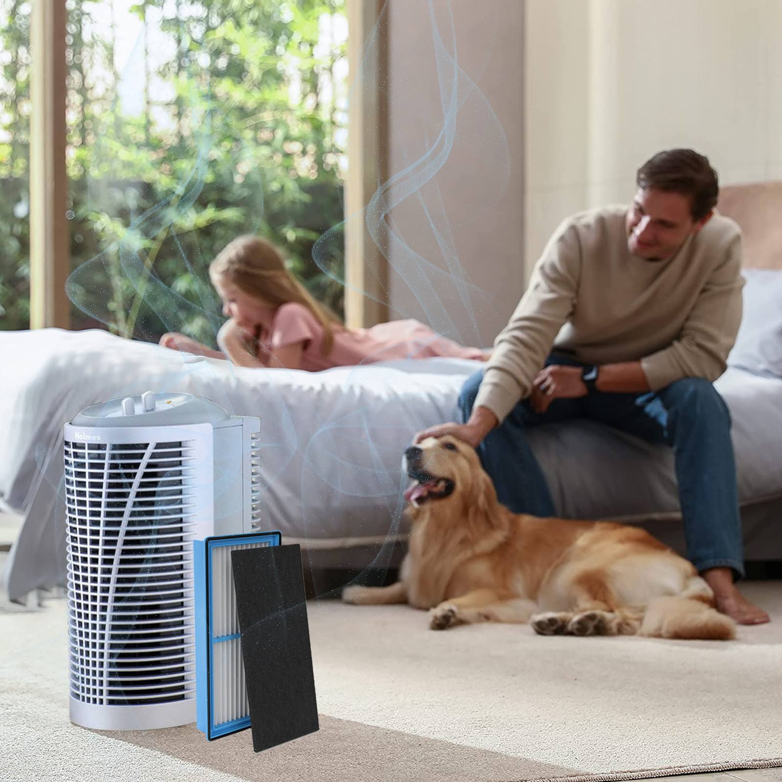 Replacement Filter(2 True HEPA Filters + 4 Carbon Booster Filters)compatible with Holmes Aer1 Type Total Air Filter,hapf30at for Holmes Air Purifier