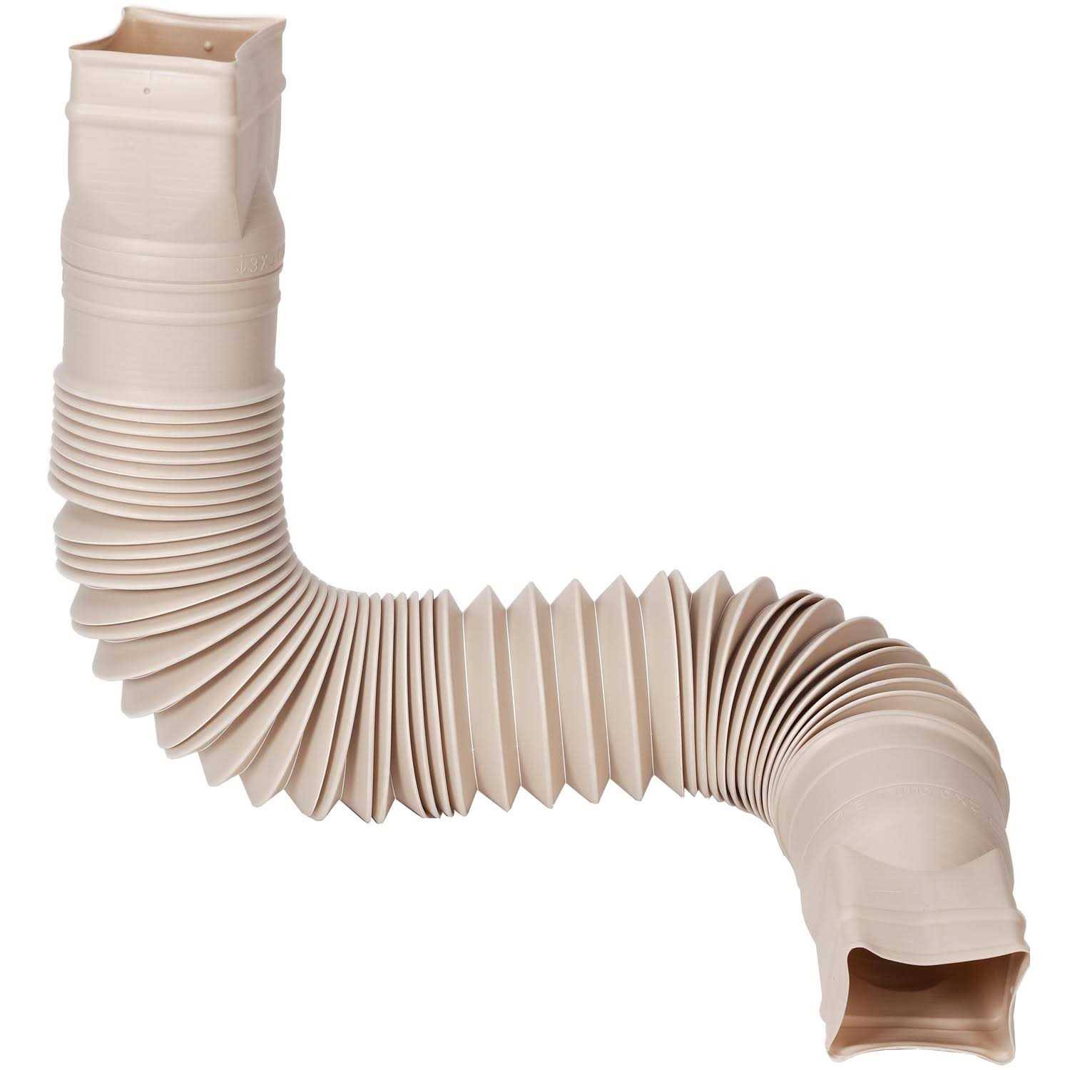 Amerimax Flex-A-Spout Square End Downspout Extension, Stone