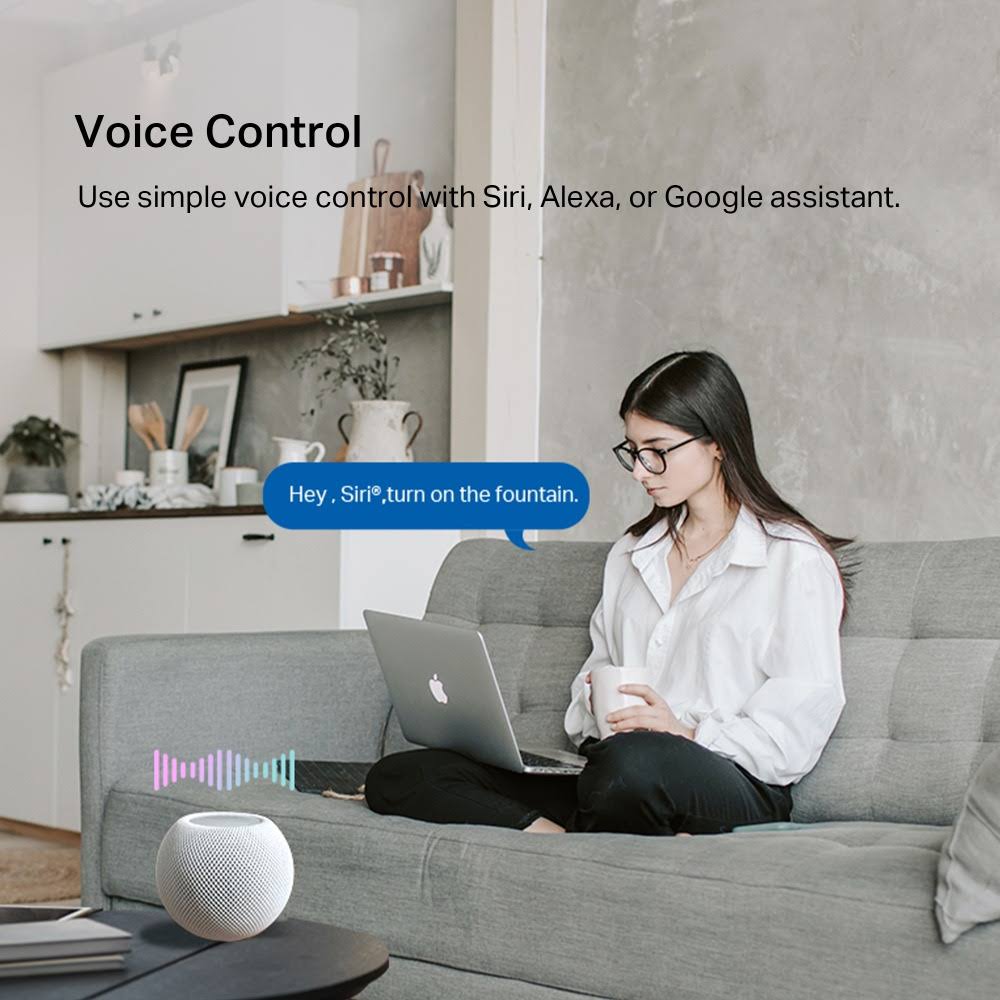 TP-Link- Tapo Smart Wi-Fi Outdoor Plug with Matter- Black