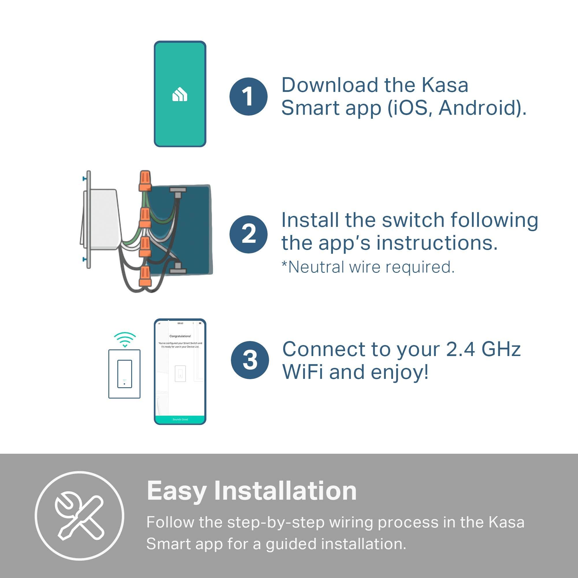 Kasa Smart HS200P3 Wi-Fi Light Switch