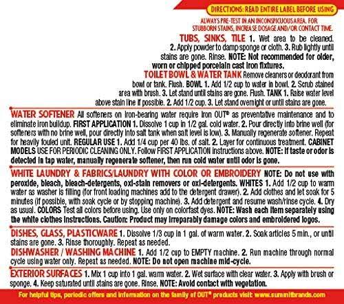 Iron Out Rust Stain Remover Powder, 4 lb. 12 oz. Bottle (Limited Edition)