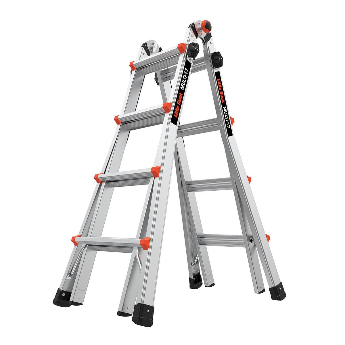 Little Giant Ladders Multi M17 Aluminum 18-ft Reach Type 1a- 300-lb Capacity Telescoping Multi-Position Ladder | 16517-002