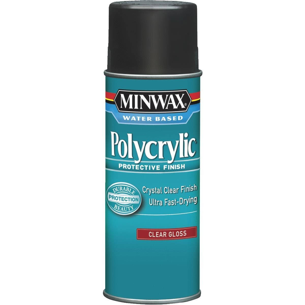 Minwax Water-Based Polycrylic Aerosol, Clear Gloss- 11.5 oz bottle