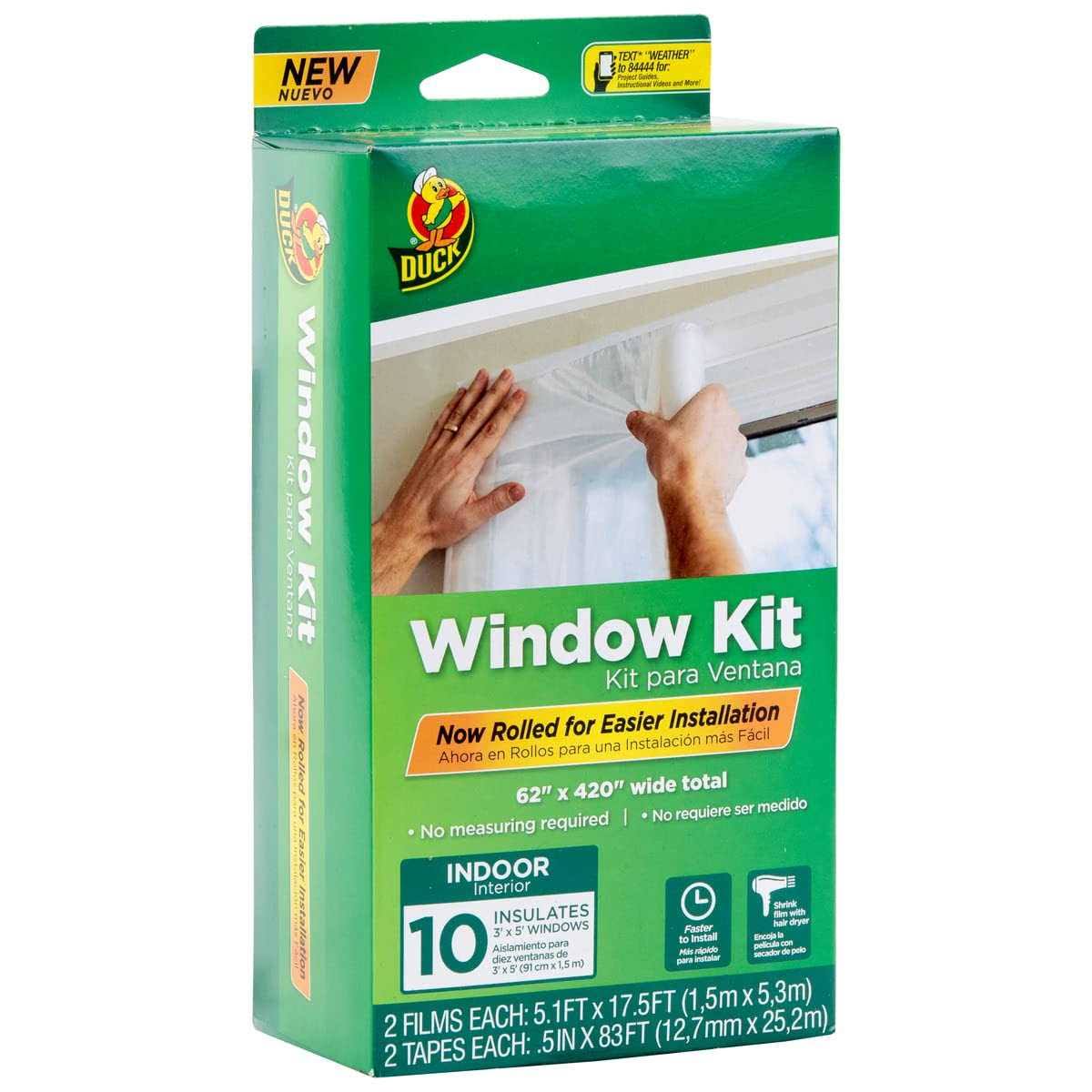 Duck Rolled Shrink Film Window Kit- Clear- 62 x 420 in
