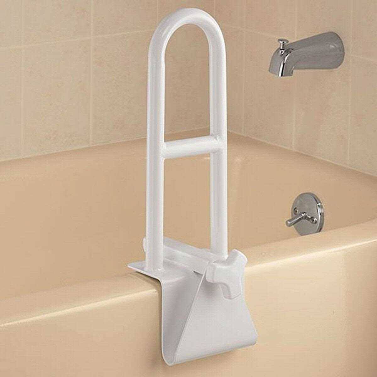 Bathtub Safety Rail, Medical Adjustable Tub Grab Bar Handle Clamp Safety Handrail Support for Seniors and Elderly