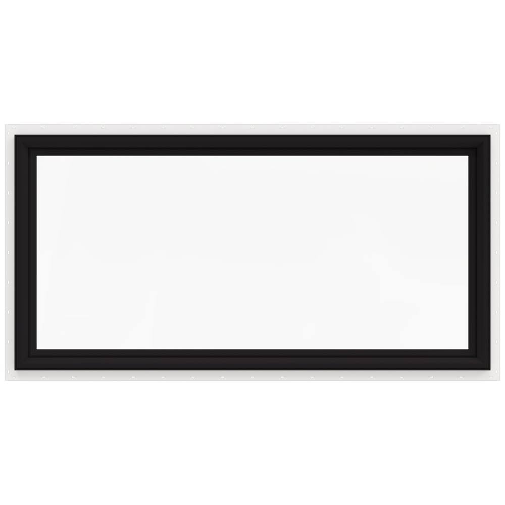 JELD-WEN V-2500 48-in x 24-in x 2.9063-in Jamb Rectangle Black Window | LOWOLJW234800024