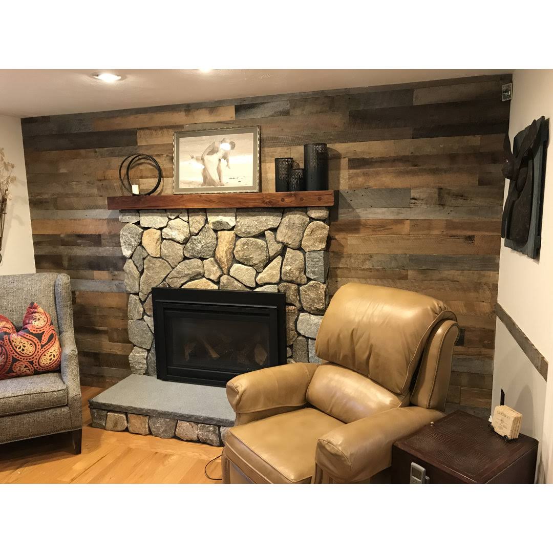 Vintage Timber 10.59 Sq. ft. Brown/Grey Barnwood Planks Decorative Wall Panel