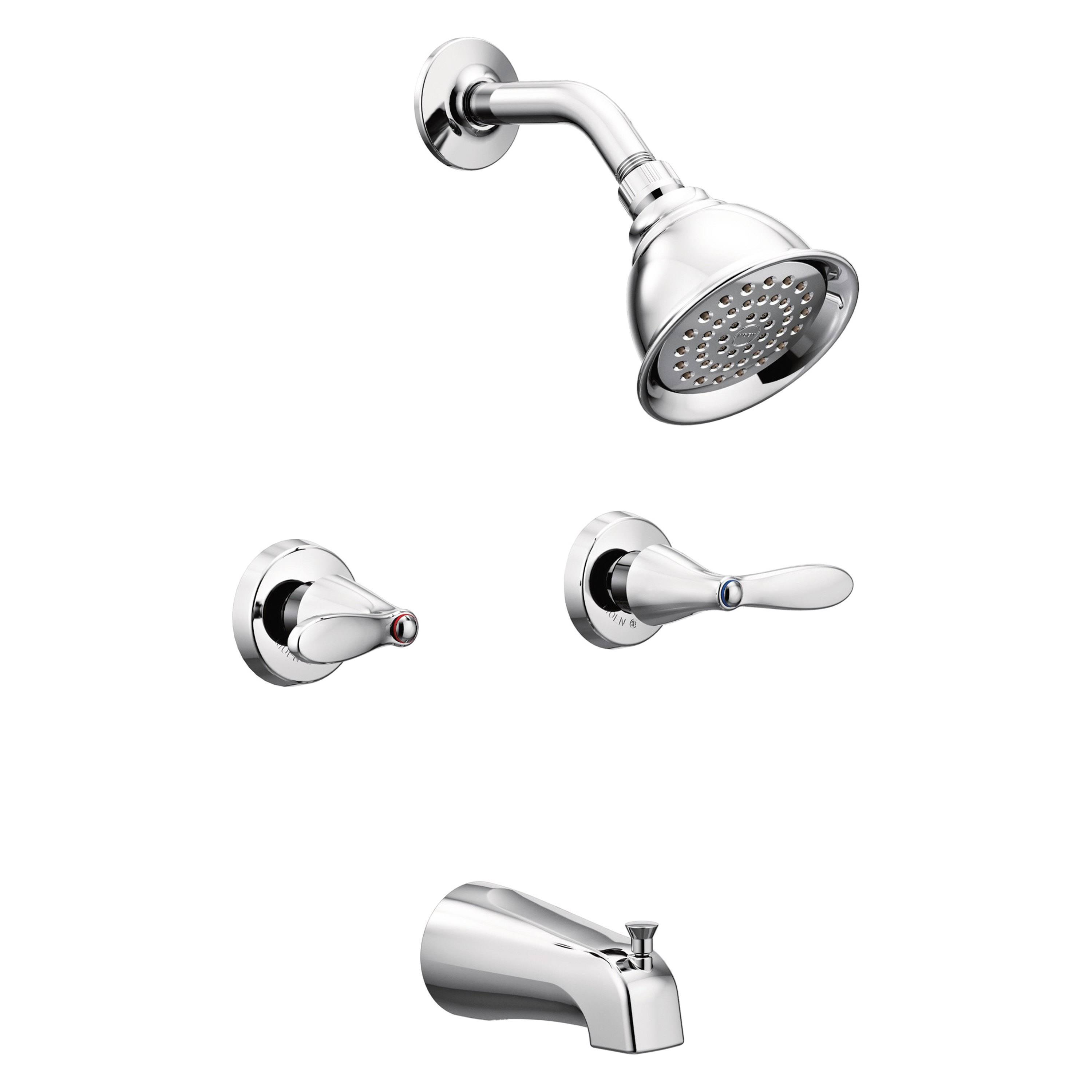 Moen Adler 2-Handle Chrome Tub and Shower Faucet