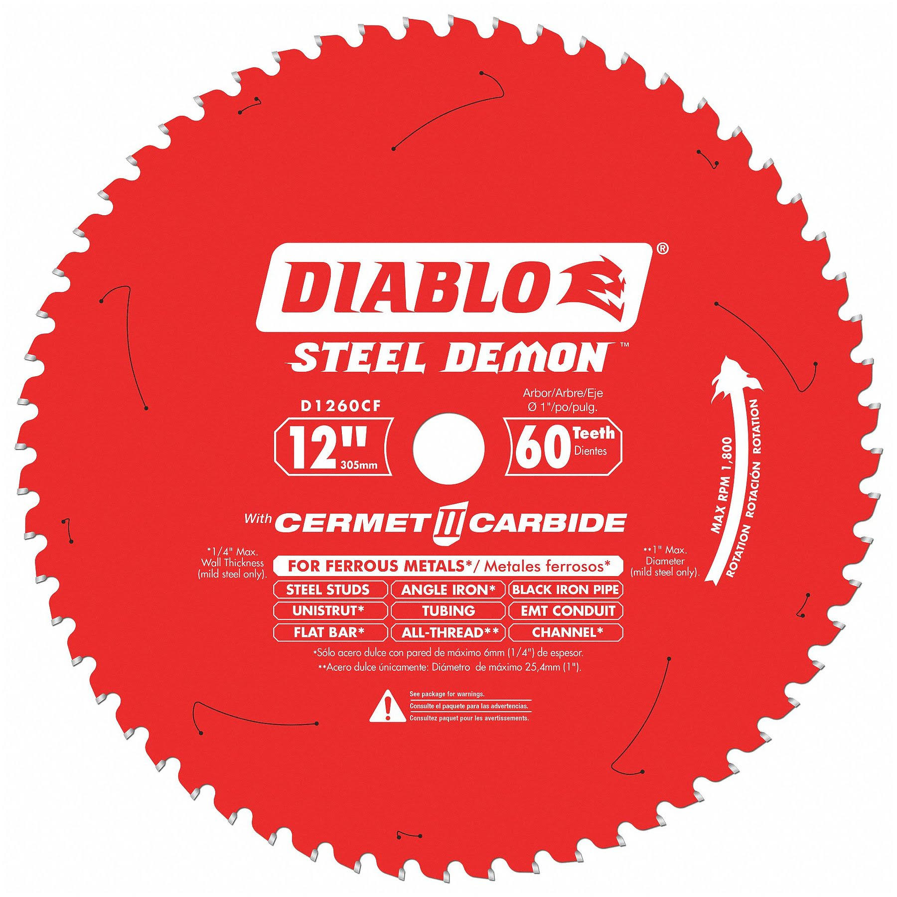 Diablo D1260CF 12 inch,60-Teeth Circular Saw Blade