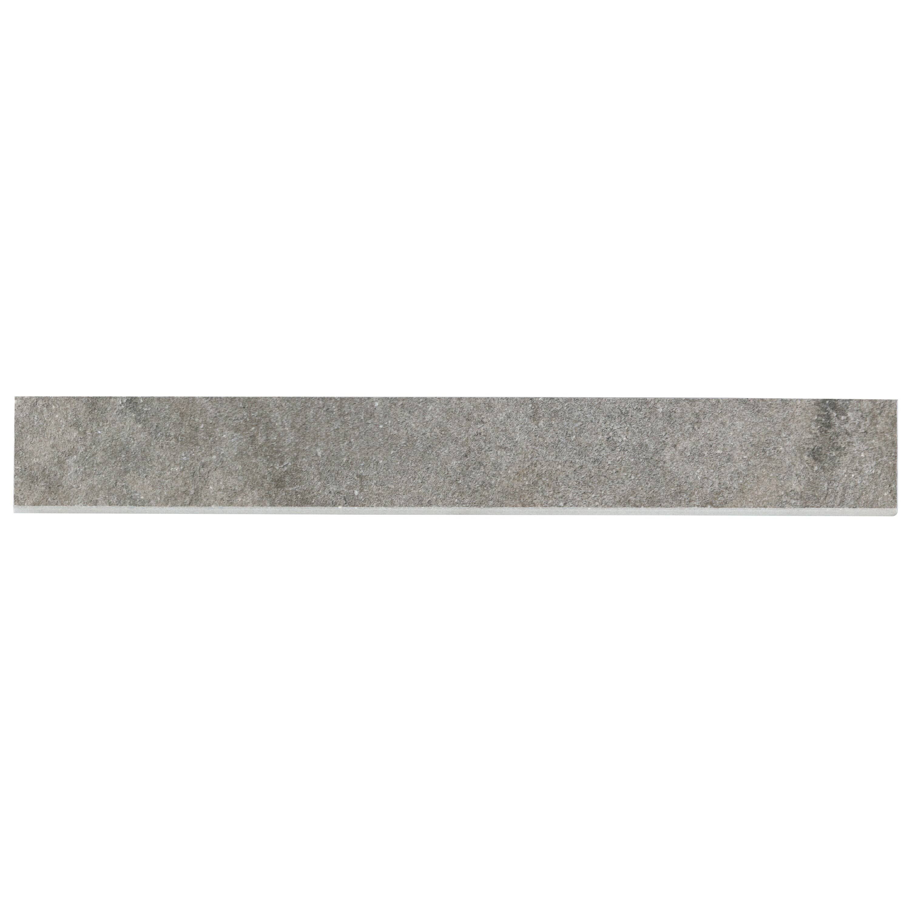 Ivy Hill Tile Dominion Slate Gray 3.14 in. x 23.62 in. Matte Limestone Look Porcelain Bullnose Wall Tile Trim