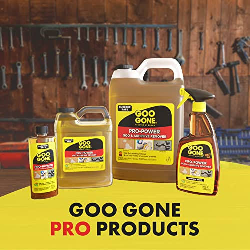 Goo Gone Pro-Power Spray Gel Adhesive Remover- 24 Ounce (2 Pack)- Surface Safe, Great Cleaner, No Harsh Odors, Removes Stickers, Can Be used on