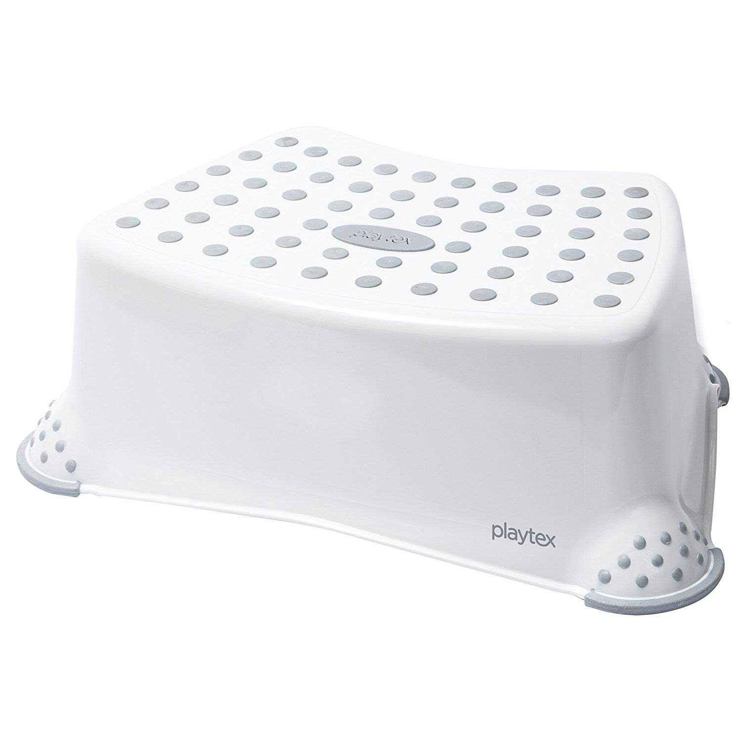 Playtex Sure Foot Step Stool, White/Grey
