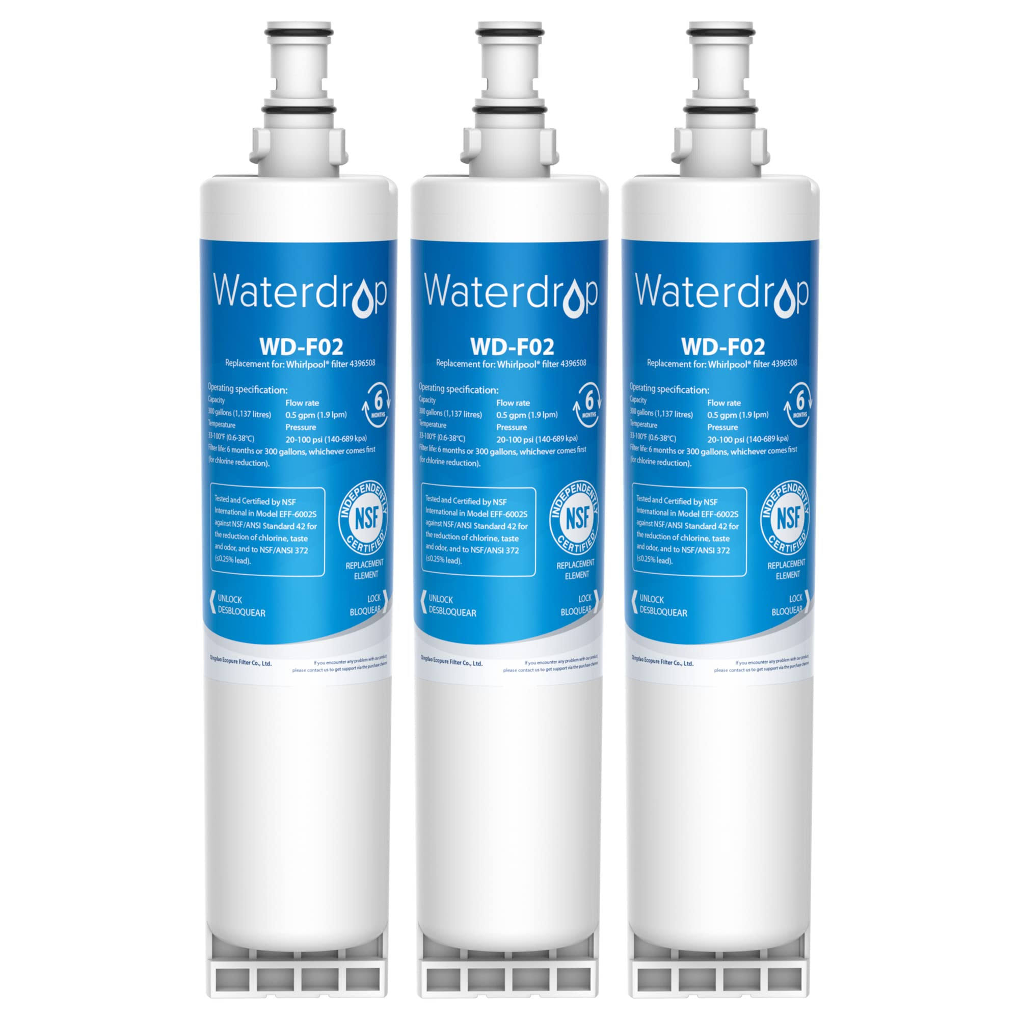 Refrigerator Water Filter for Whirlpool 4396508 4396510 Kenmore 46-9010 NLC240V