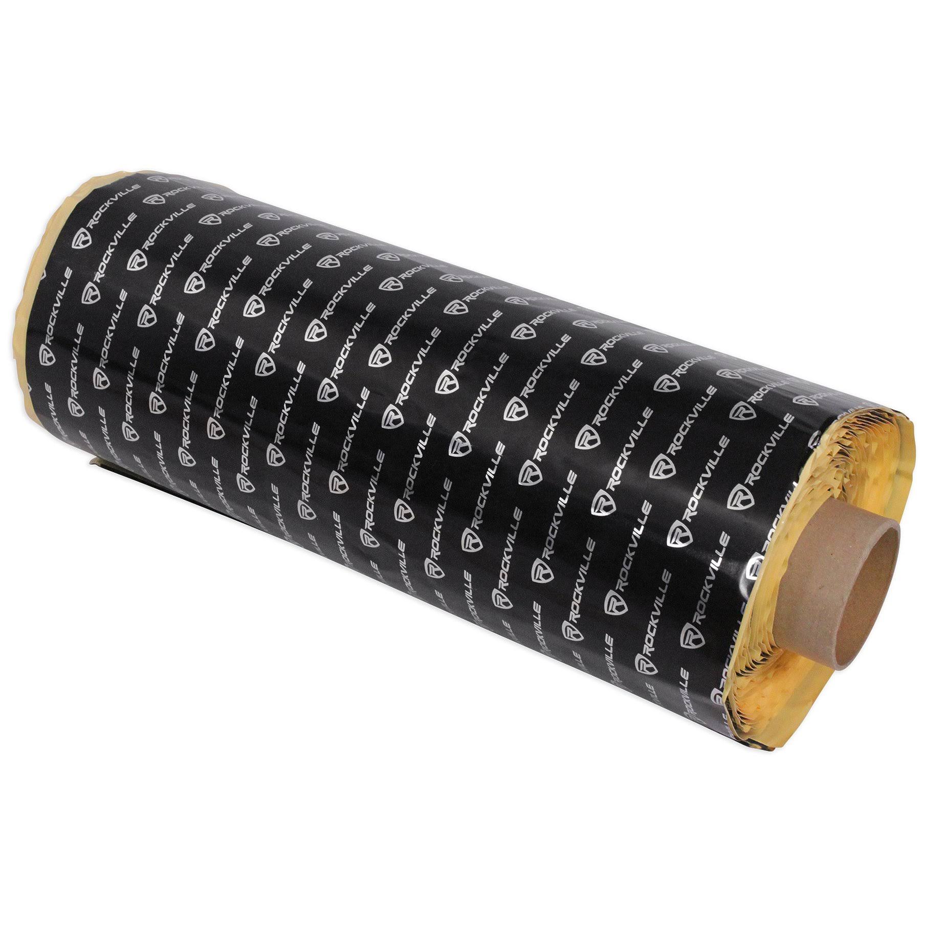 Rockville Rockmat 50 Sqft Butyl Rubber Sound Deadener Material Bulk Car Kit Black