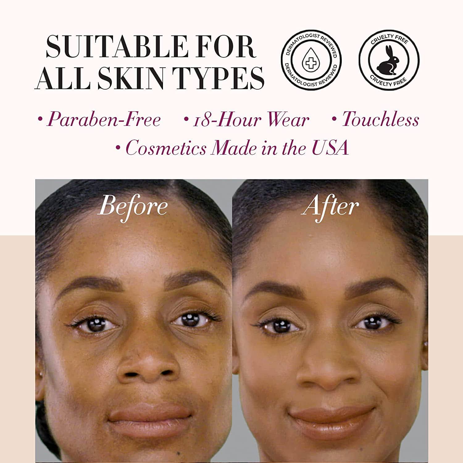 Luminess Legend Makeup Airbrush System & 4-Piece Foundation Starter Kit, Rich Coverage- Quick, Easy & Long Lasting Application �C Includes (2) Silk