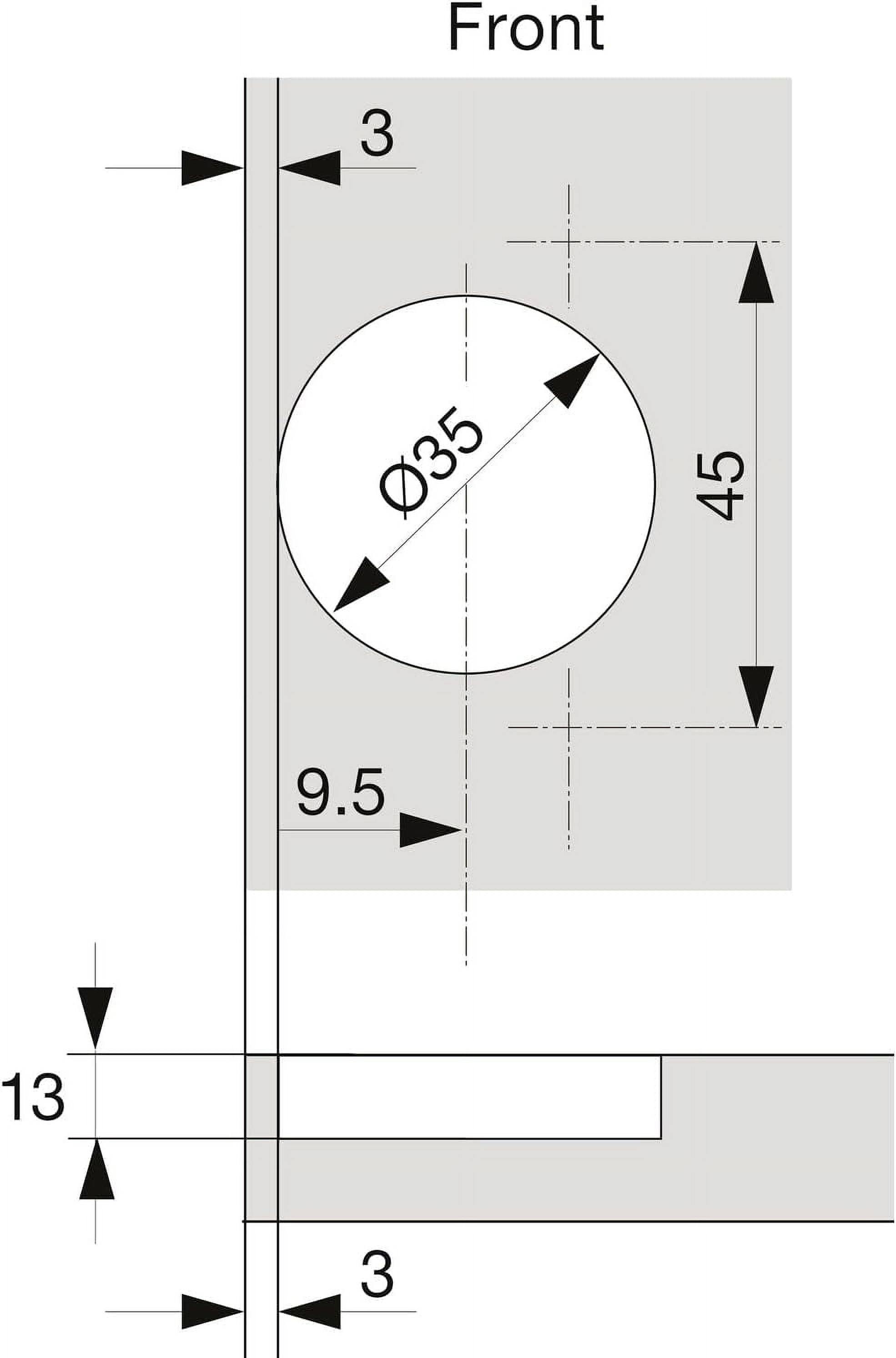 Blum 110 Degrees Screw on Self Closing Compact 33 Hinge Pack of 8