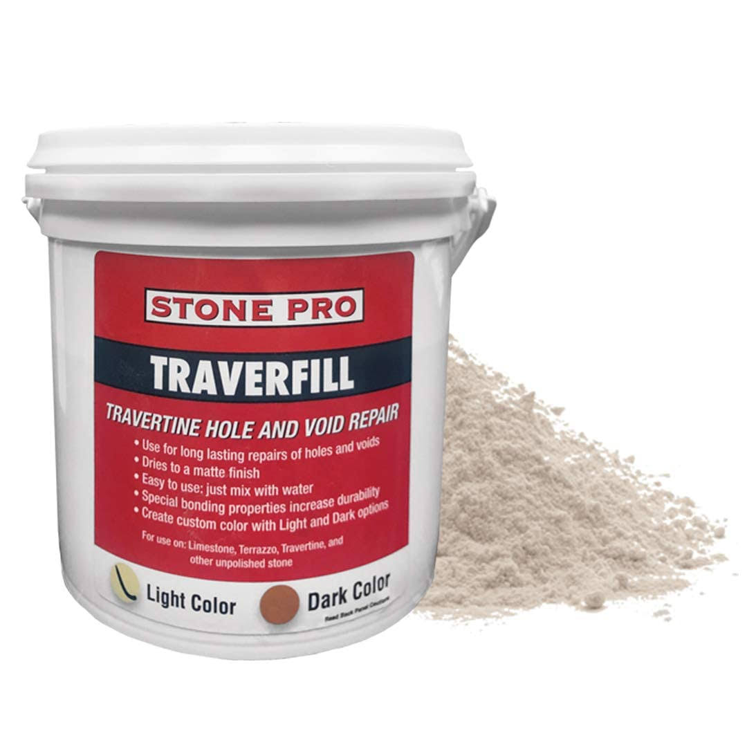 Stone Pro Traverfill Light Color for Repairing Holes in Travertine (3 Lb.)