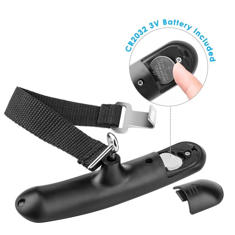 Luxebell Digital Luggage Scale Gift for Traveler Suitcase Handheld Weight Scale 110lbs (Black)