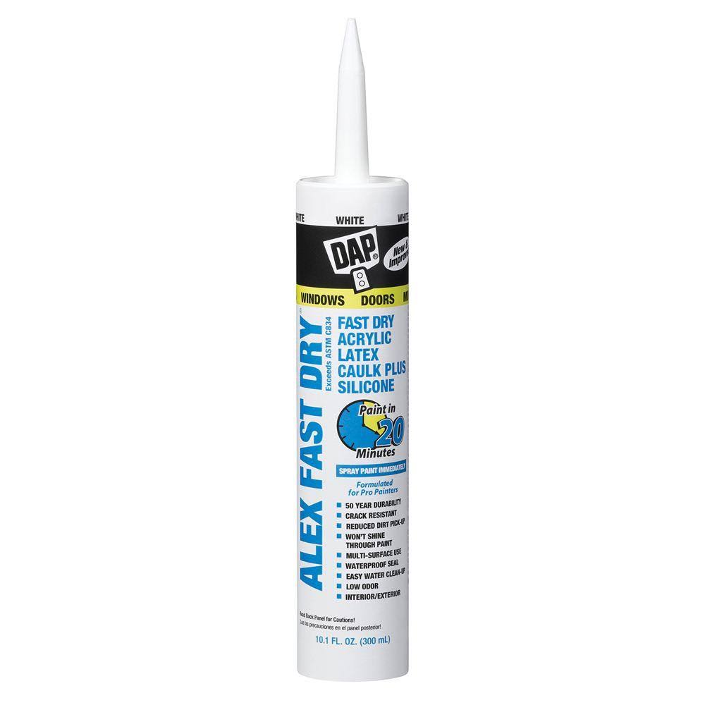 Dap 10.1oz White Alex Fast Dry Acrylic Latex Caulk Plus Silicone