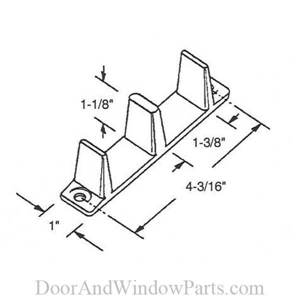 Prime-Line N 6563 Sliding Closet Door Bottom Guide