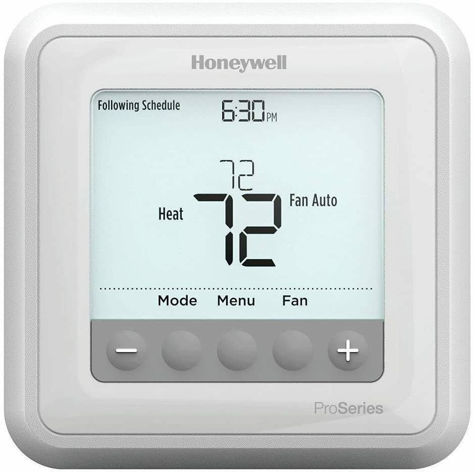 Honeywell Th6210u2001/u T6 Pro Programmable Thermostat 2 Heat / 1 Cool Heat Pump or 1 Heat / 1 Cool Conventional