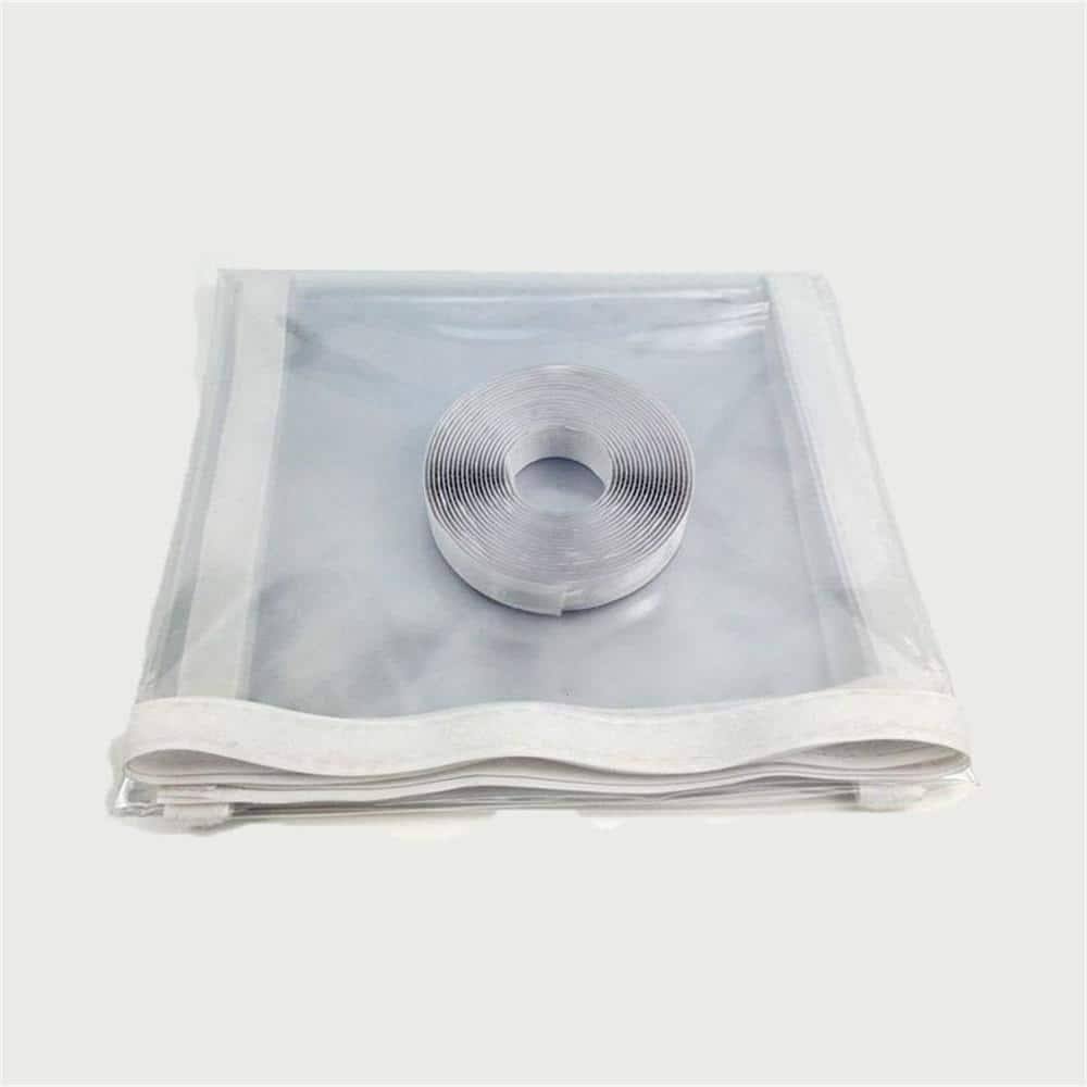 Wellco 35.5 in. x 59 in. Indoor Window Insulation Kit with Zipper for Winter Keep Cold Out, White