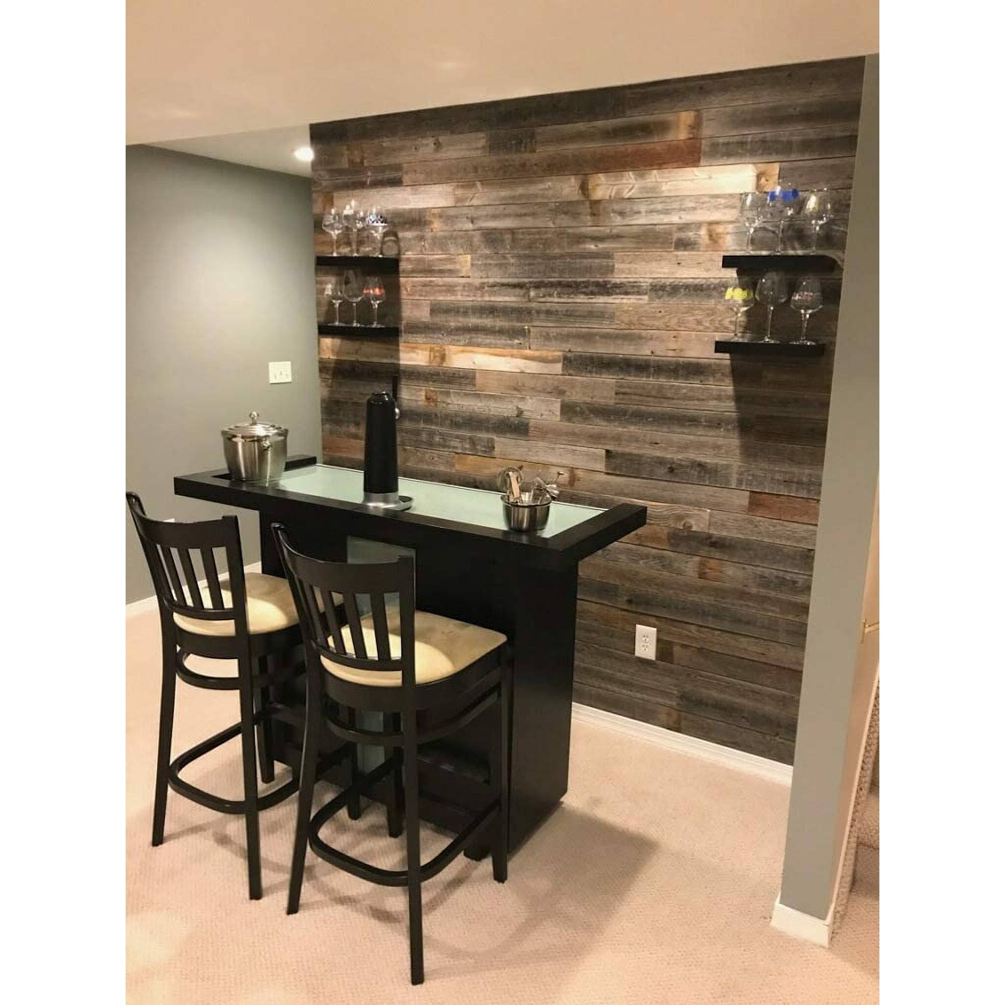 Rockin' Wood Reclaimed Barn Natural Wood paneling, Easy Nail Up Application