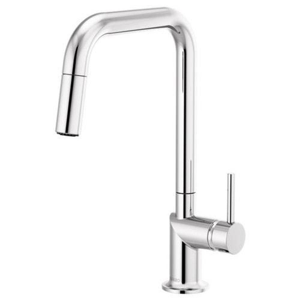 Brizo 63065LF-PCLHP Odin Pull-Down Faucet with Square Spout- Less Handle- Chrome