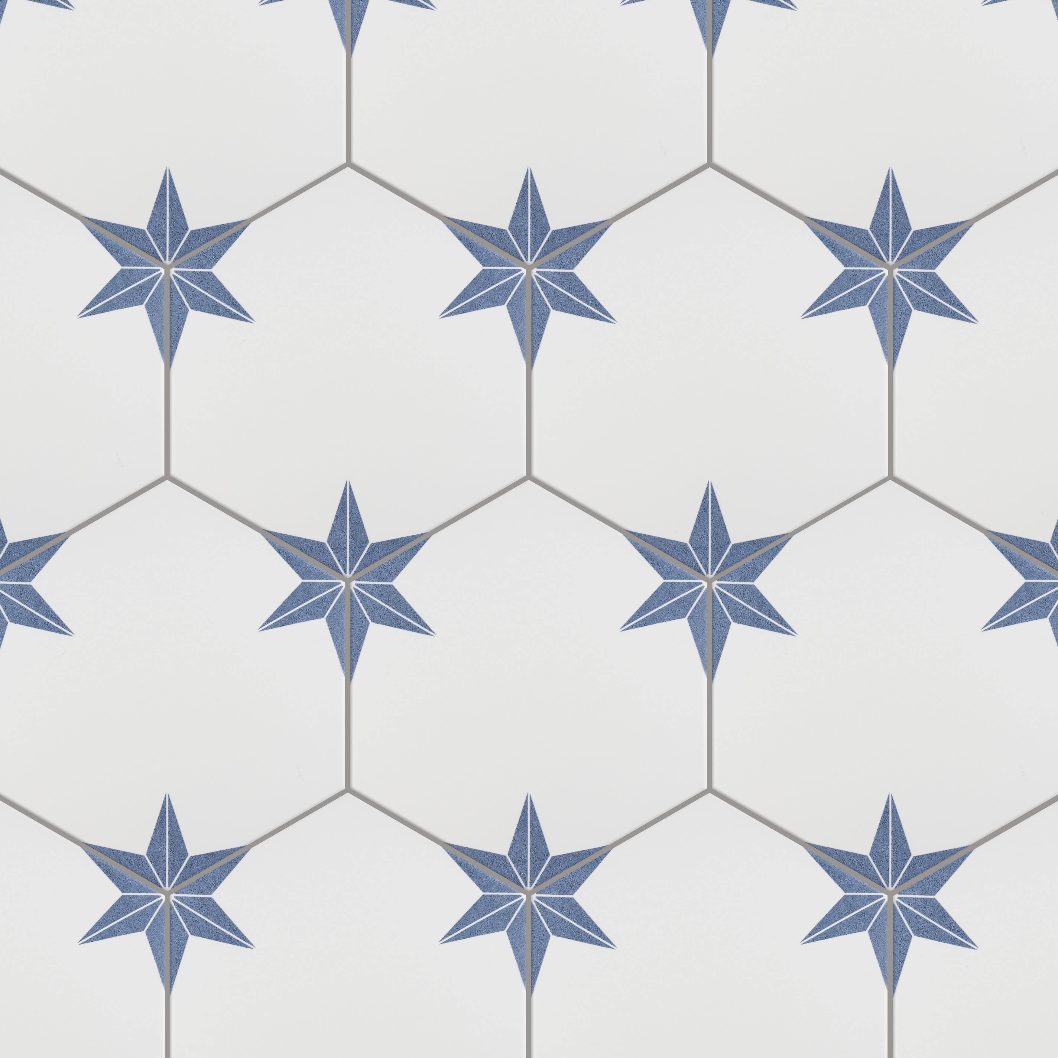 Merola Tile Stella Hex Azul 8-5/8