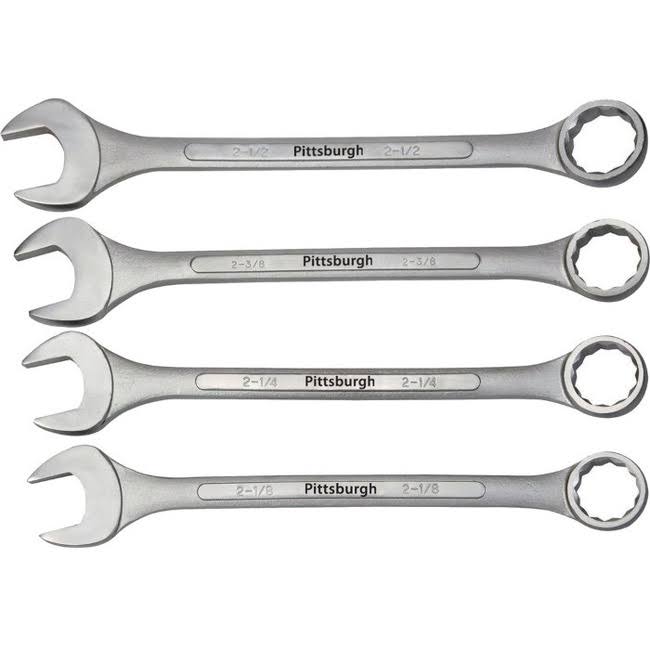 Pittsburgh Super Jumbo SAE Combination Wrench Set 4 Piece