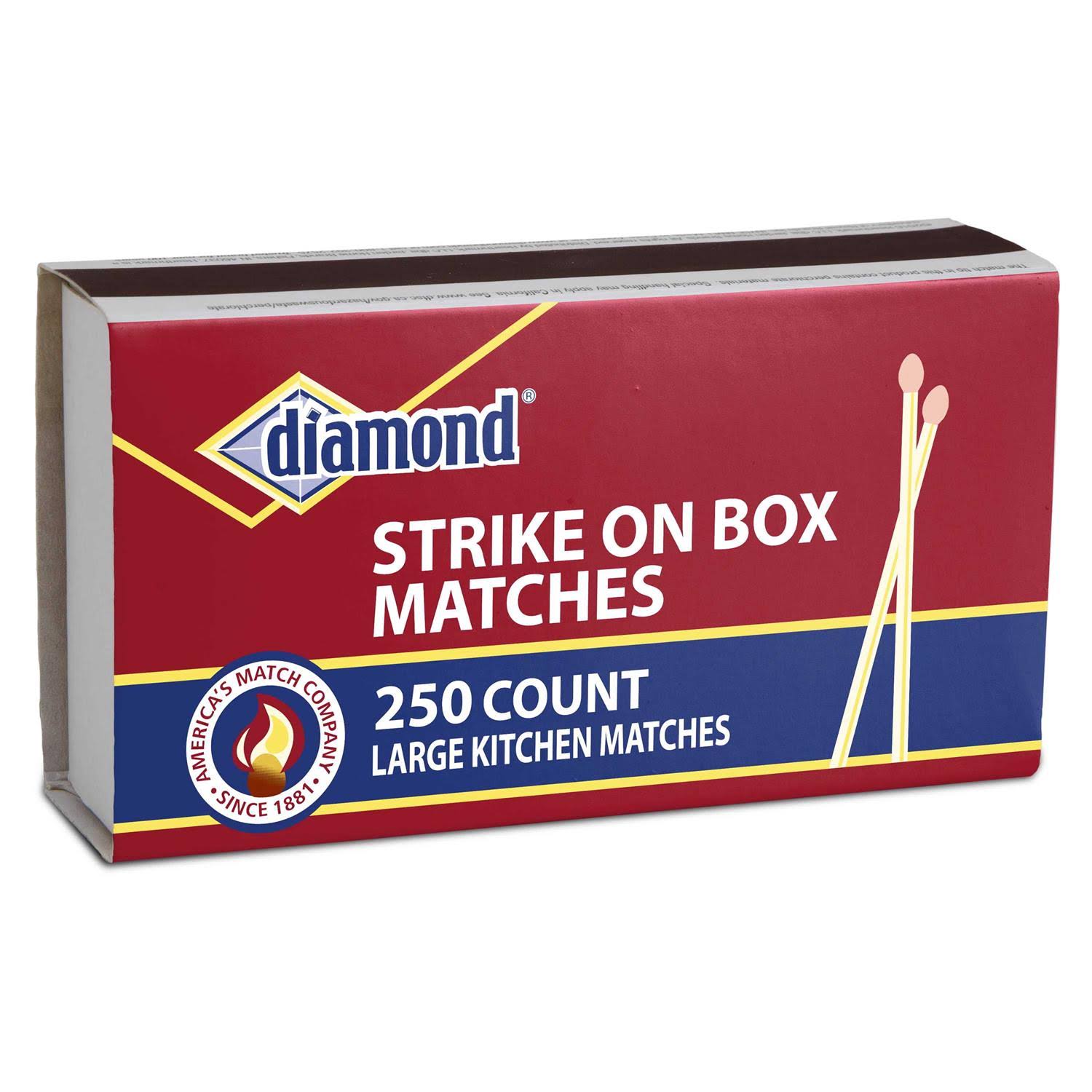 Diamond Large Strike on Box Kitchen Matches- 250 ct