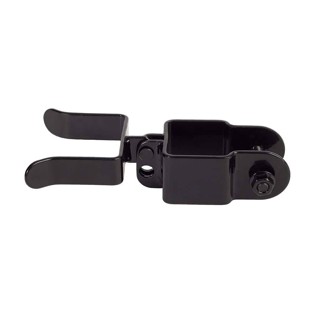 Fortress Versai 1.5 in. x 2 in. Gloss Black Steel Gate Fork Latch