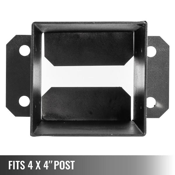 VEVOR 4 in. x 4 in. Post Base Deck Post Base Inner Size Post Bracket Fence Post Anchor Deck Post Base (5-Pieces)
