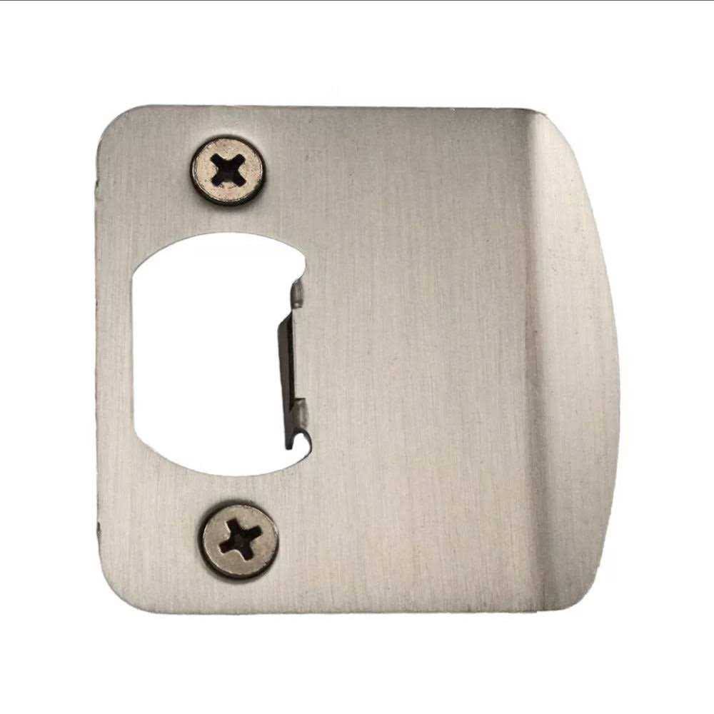 Kwikset 83536 Extended Lip Strike Plate- Satin Nickel