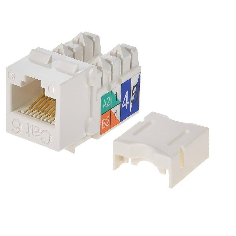 Monoprice 5384 Cat6 Punch Down Keystone Jack- White