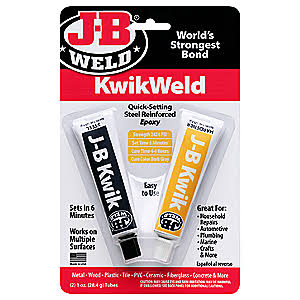J-B Weld KwikWeld Epoxy (2) 1 oz., Gray
