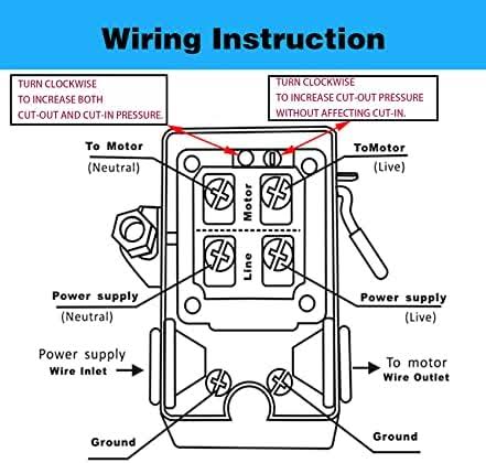 Huivlei Heavy Duty Air Compressor Pressure Switch Control 90-125 PSI Single Port, 26A replaces