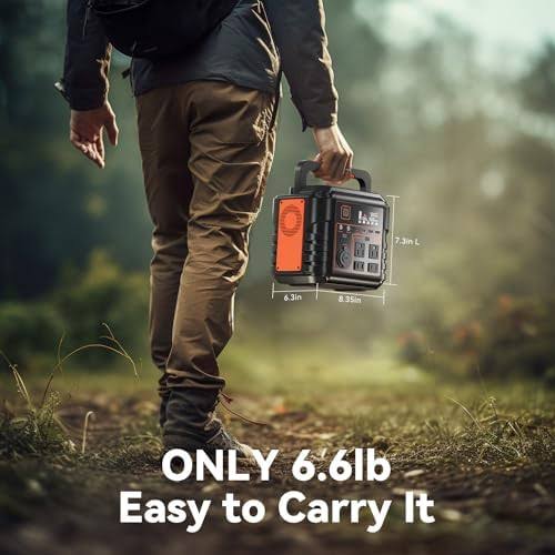 Steelite Portable Power Station 300W (Peak 600W) 296Wh Solar Generator with 110V Pure Sine Wave AC Outlets Backup Lithium Battery for Outdoors